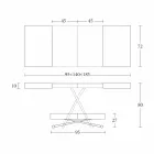 Moderner Couchtisch aus Holz und umwandelbarem Metall Made in Italy - Spirit Viadurini