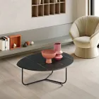 Relia – Moderner Couchtisch aus MDF und lackiertem Metall in verschiedenen Ausführungen Viadurini