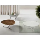 Relia – Moderner Couchtisch aus MDF und lackiertem Metall in verschiedenen Ausführungen Viadurini