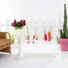 Moderner Beistelltisch aus weißem Plexiglas, drapiert, Asien, made in Italy Viadurini