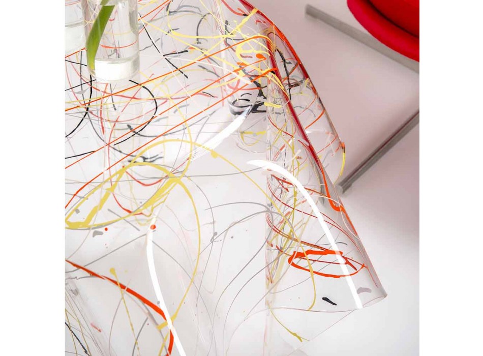 Moderner Plexiglas-Multicolor-Couchtisch aus Metall, Otto Viadurini