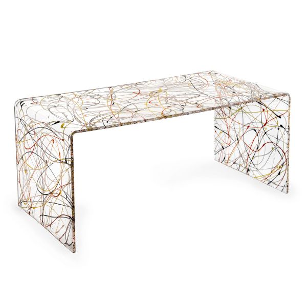 Transparenter couchtisch aus plexiglas, hergestellt in italien – vichy