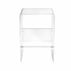 Moderner Plexiglas Couchtisch B50 x H76 x B40 cm Aza, hergestellt in Italien Viadurini