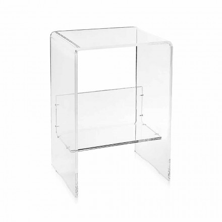 Moderner Plexiglas Couchtisch B50 x H76 x B40 cm Aza, hergestellt in Italien Viadurini