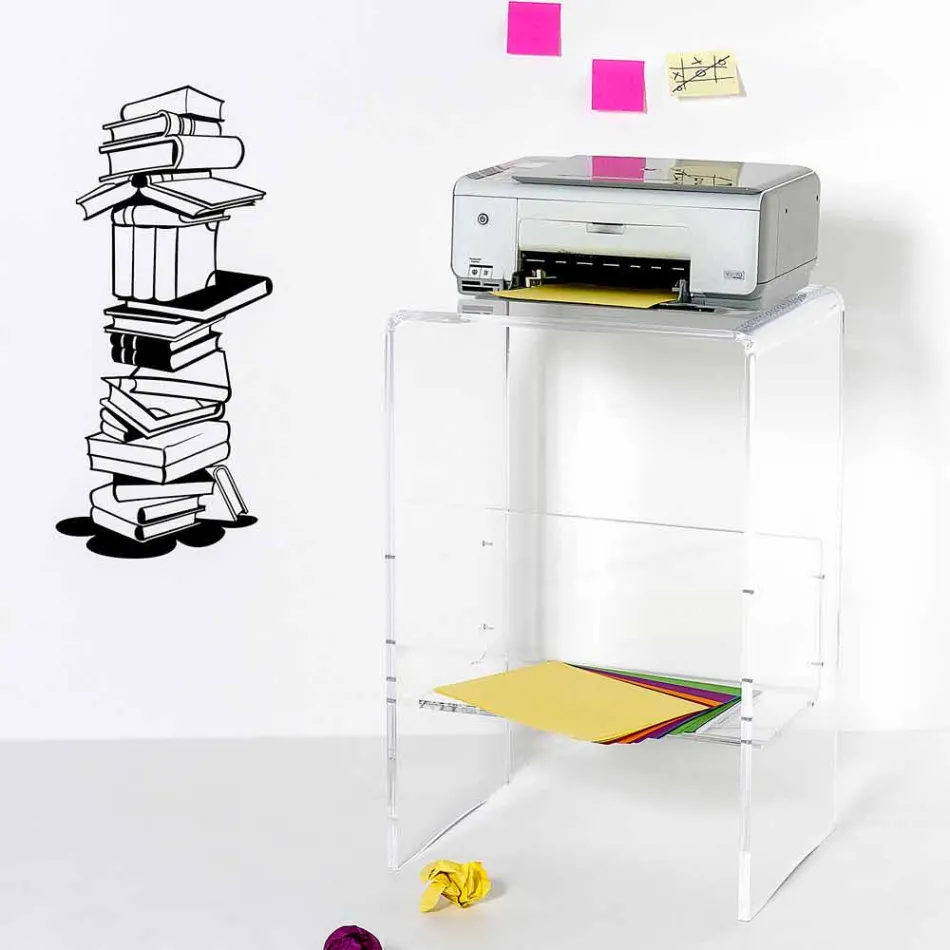 Moderner Plexiglas Couchtisch B50 x H76 x B40 cm Aza, hergestellt in Italien Viadurini