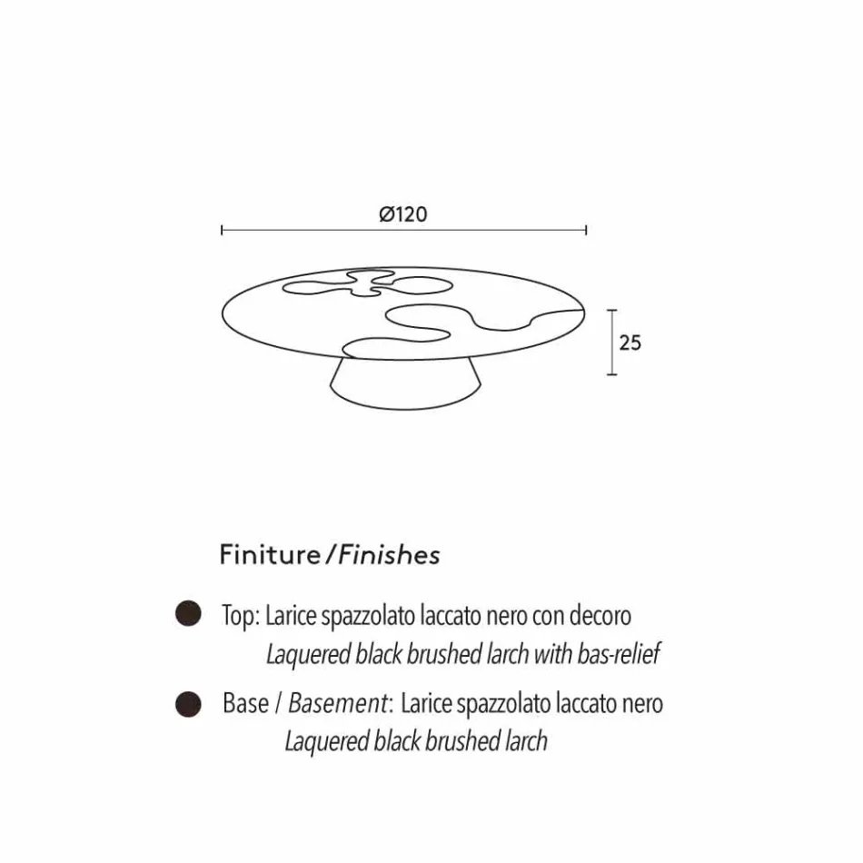 moderner Couchtisch aus lackierten Lärche Giglio gemacht Viadurini