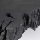 Homemotion Schwarzer Couchtisch aus Stahl und natürlichem Akazienholz - Camala Viadurini