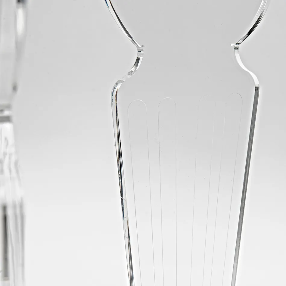Ilaria – Ovaler Couchtisch aus transparentem Plexiglas, hergestellt in Italien Viadurini