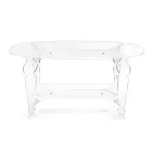 Ilaria – Ovaler Couchtisch aus transparentem Plexiglas, hergestellt in Italien Viadurini
