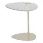 Couchtisch für Wohnzimmer aus Metall und Marquinia-Marmor, Luxusdesign - Yassine Viadurini