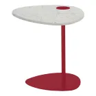 Couchtisch für Wohnzimmer aus Metall und Marquinia-Marmor, Luxusdesign - Yassine Viadurini