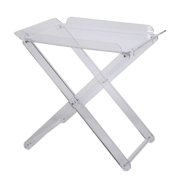 Klapptisch mit transparentem acrylglastablett - makete