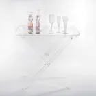 Klapptisch mit transparentem Plexiglas-Tablett 2 Größen - Robbie Viadurini