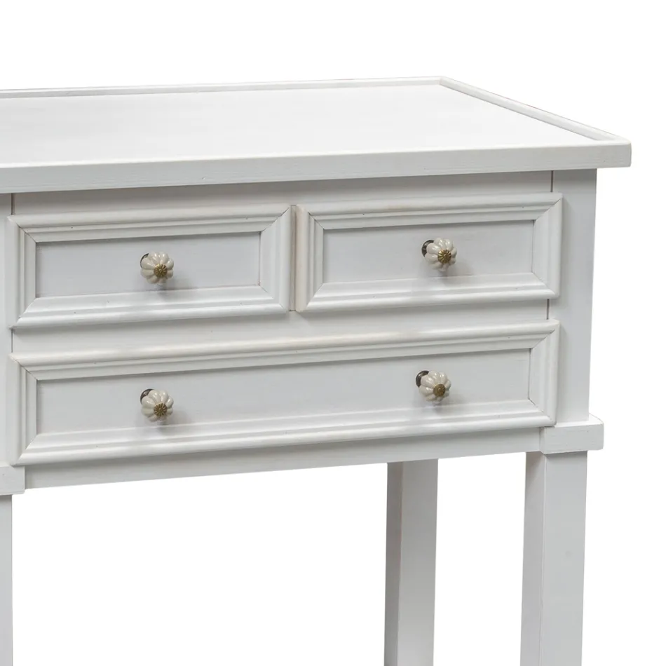 Telefontisch mit 3 Schubladen und Regal Made in Italy - Culsu Viadurini