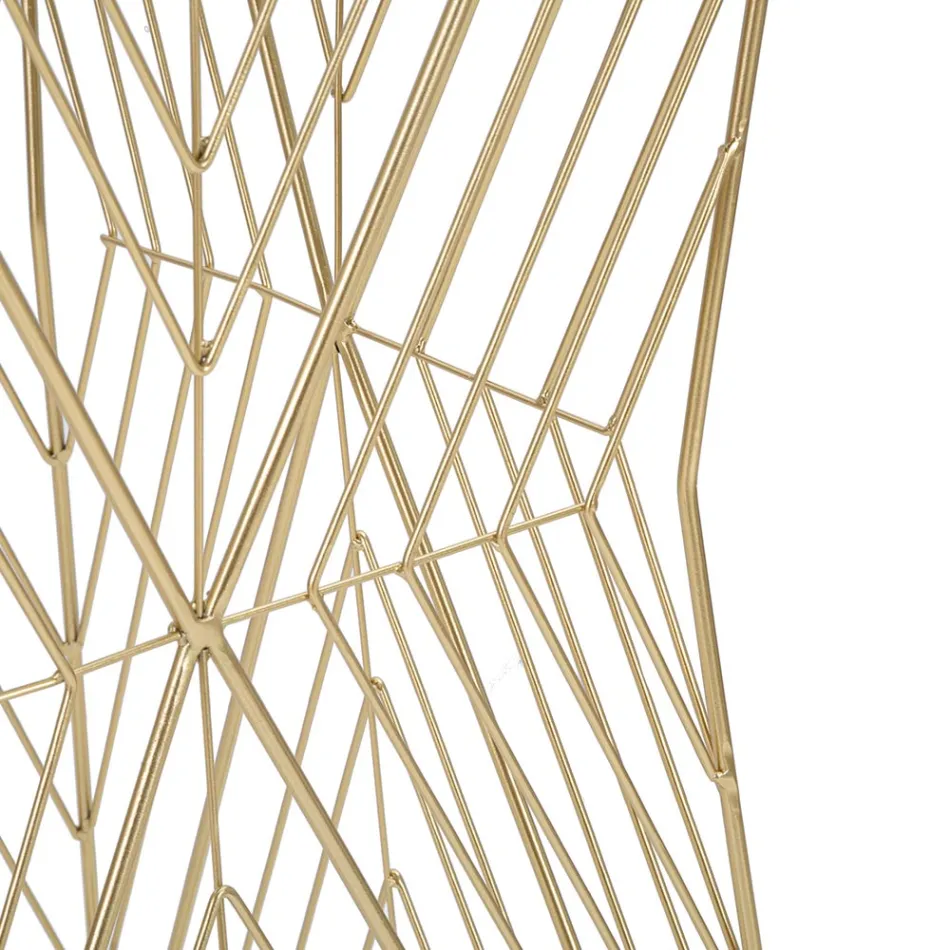 Telefontisch aus goldenem Eisen und verspiegelter Glasplatte - Olivia Viadurini