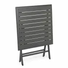 Quadratischer klappbarer Couchtisch im Freien aus lackiertem Aluminium - Hunt Viadurini