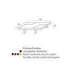 Quadratischer Tisch Iris modernes Design, eingebaute herausnehmbare Fächer Viadurini