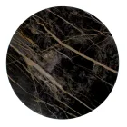 Runder Couchtisch mit Stahlgestell und Steinzeugplatte, hergestellt in Italien – Alisea Viadurini