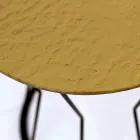 Runder Couchtisch mit Stahlfuß und Glasplatte, hergestellt in Italien – Alisea Viadurini