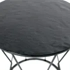 Runder Couchtisch mit Stahlfuß und Glasplatte, hergestellt in Italien – Alisea Viadurini