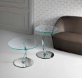 Runder Couchtisch aus extra klarem Glas made in Italy - Akka