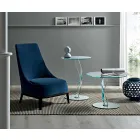 Runder Couchtisch aus extra klarem Glas made in Italy - Akka Viadurini