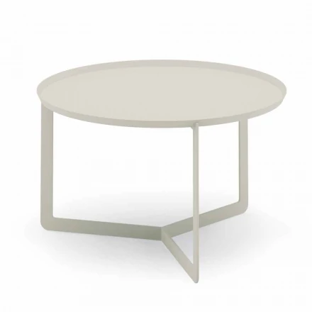 Runder Couchtisch im Freien aus Hanf oder Schlammmetall - Stephane Viadurini