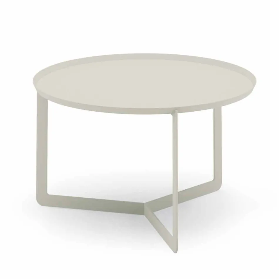 Runder Couchtisch im Freien aus Hanf oder Schlammmetall - Stephane Viadurini