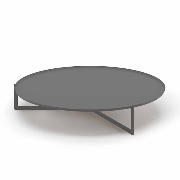 Runder couchtisch im freien aus hochwertigem metall made in italy - stephane