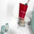 Runder Design-Couchtisch aus transparentem PMMA Laives Viadurini