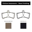 Runder Couchtisch aus Glas mit 3-halbmondförmigem Fuß, hergestellt in Italien – Arepa Viadurini