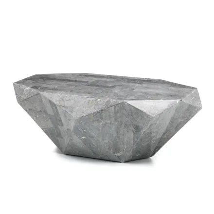 Couchtisch in Form für den Innenbereich aus Fossil Stone in verschiedenen Ausführungen – Kopfhörer Viadurini