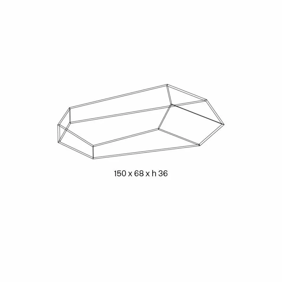 Geformter Couchtisch aus extraleichtem oder geräuchertem Glas Made in Italy - Neok Viadurini