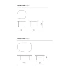 Geformter Couchtisch aus MDF, erhältlich in zwei Größen und mehreren Farben - Navis Viadurini