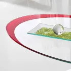 Couchtisch mit Glasplatte mit Made in Italy Siebdruck - Campari Viadurini