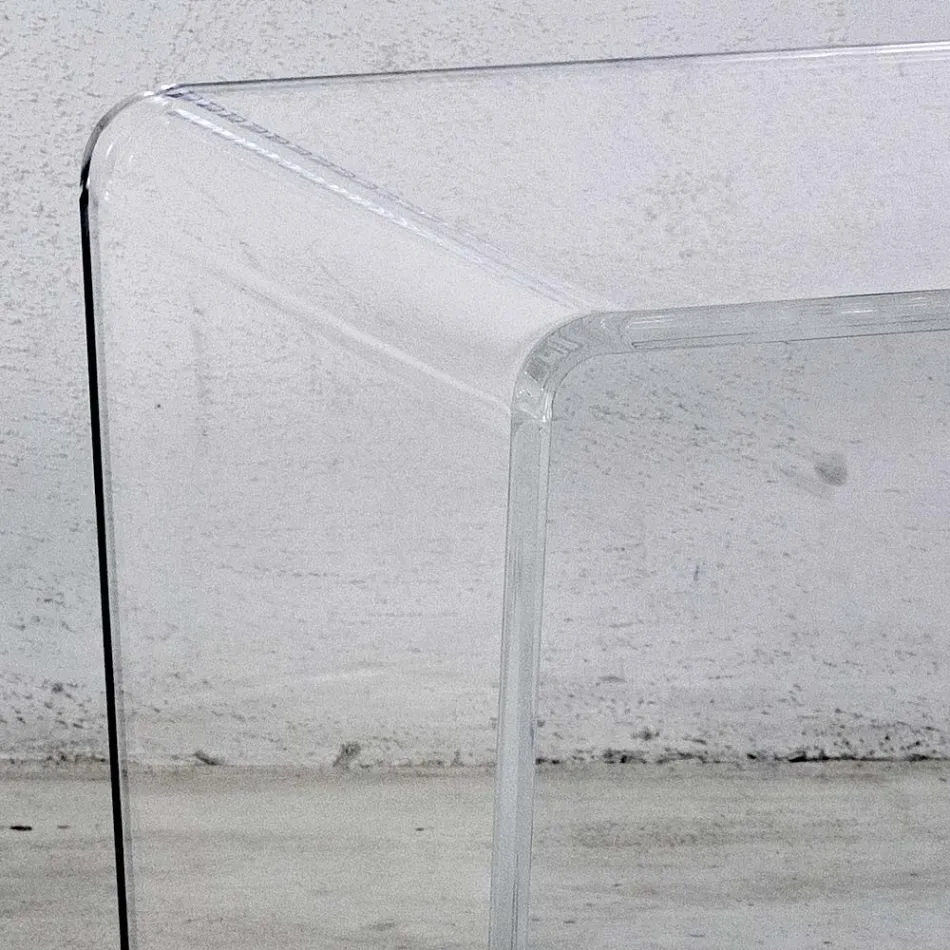 Couchtisch aus transparentem Acrylglas Handgefaltet - Crosto Viadurini