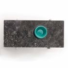 Metall Couchtisch mit Marmorplatte, Edel Made in Italy - Ginseng Viadurini