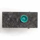 Metall Couchtisch mit Marmorplatte, Edel Made in Italy - Ginseng Viadurini