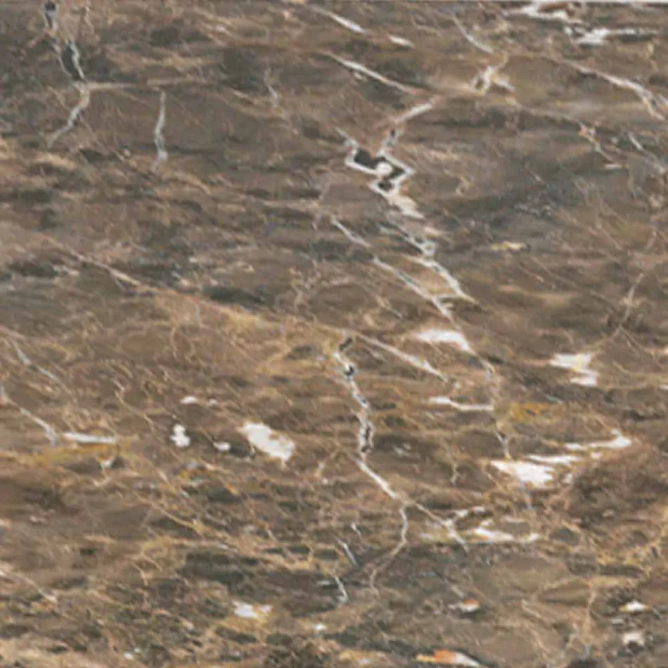 Metall Couchtisch mit Marmorplatte, Edel Made in Italy - Ginseng Viadurini