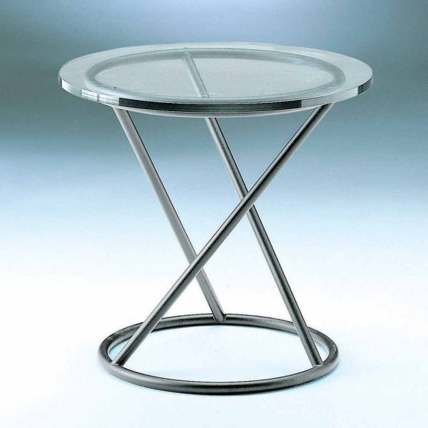 Couchtisch aus gehärtetem glas mit stahlgestell made in italy - pegaso