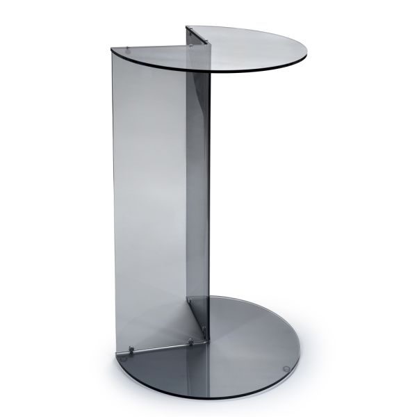 Runder couchtisch aus transparentem plexiglas made in italy - tabli