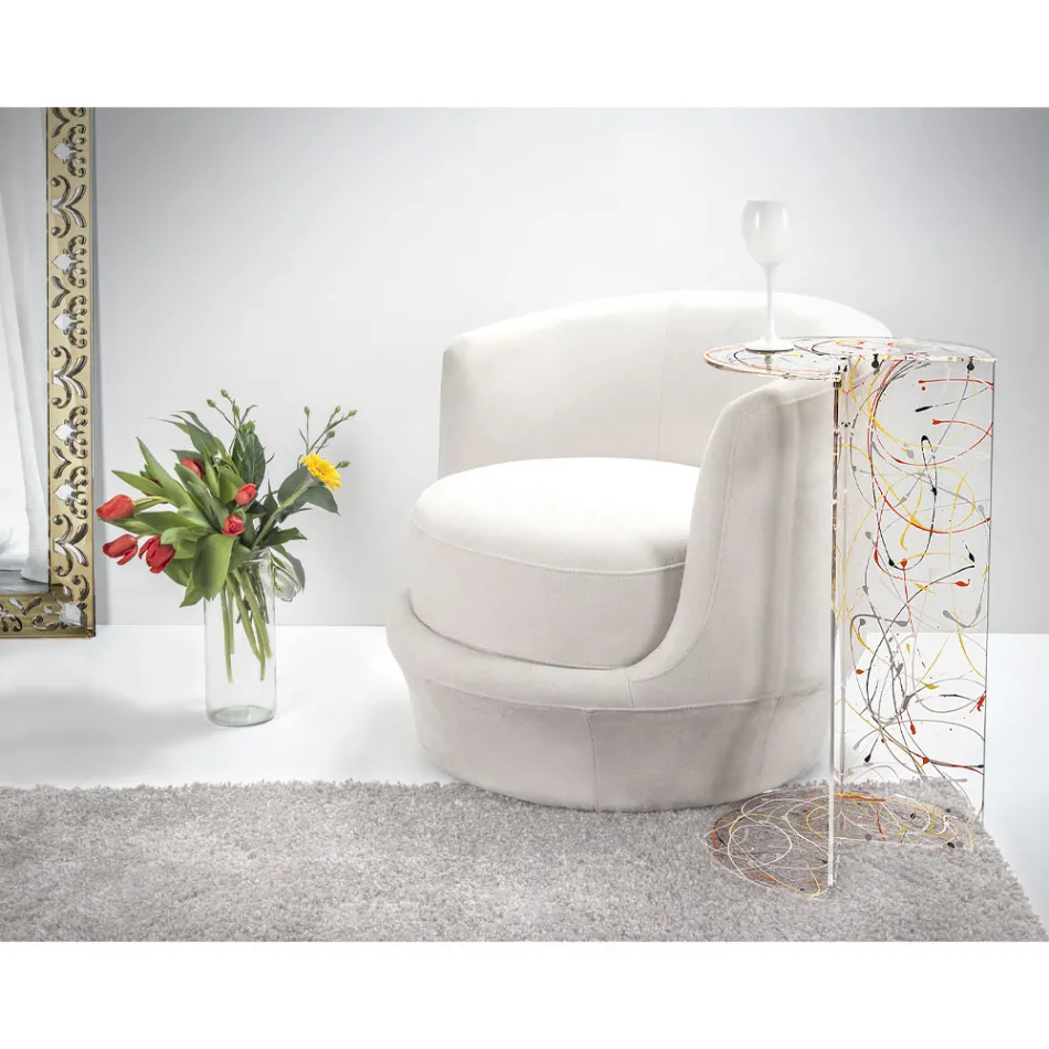 Couchtisch aus transparentem oder farbigem Plexiglas Made in Italy - Tabli Viadurini