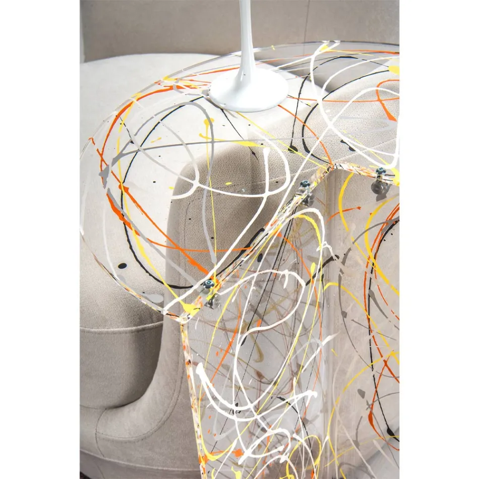 Couchtisch aus transparentem oder farbigem Plexiglas Made in Italy - Tabli Viadurini