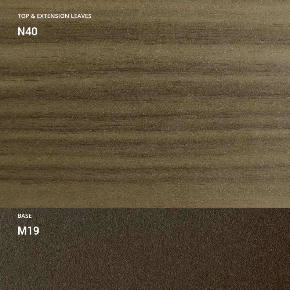 Verwandelbarer Couchtisch aus Metall und Holz Made in Italy - Veneris Viadurini