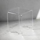 Couchtisch Hocker Kristall Transparent Acryl Minimal Italienisch - Plarco Viadurini