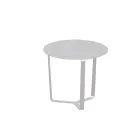 Runder Outdoor-Couchtisch aus epoxidpulverbeschichtetem Aluminium - Mitch Viadurini
