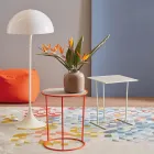 Runder Couchtisch für modernes Wohnzimmer aus farbigem Metall, hergestellt in Italien – Raphael Viadurini