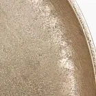 Runder Tisch aus plattiertem und antikem Vintage-Aluminium Homemotion - Smemo Viadurini