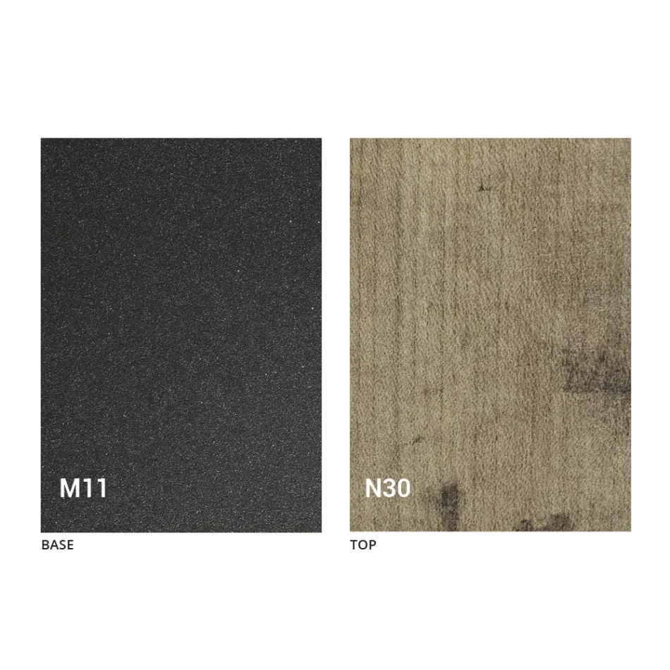 Verwandelbarer Couchtisch mit Holzplatte und Metallgestell Made in Italy - Peach Viadurini