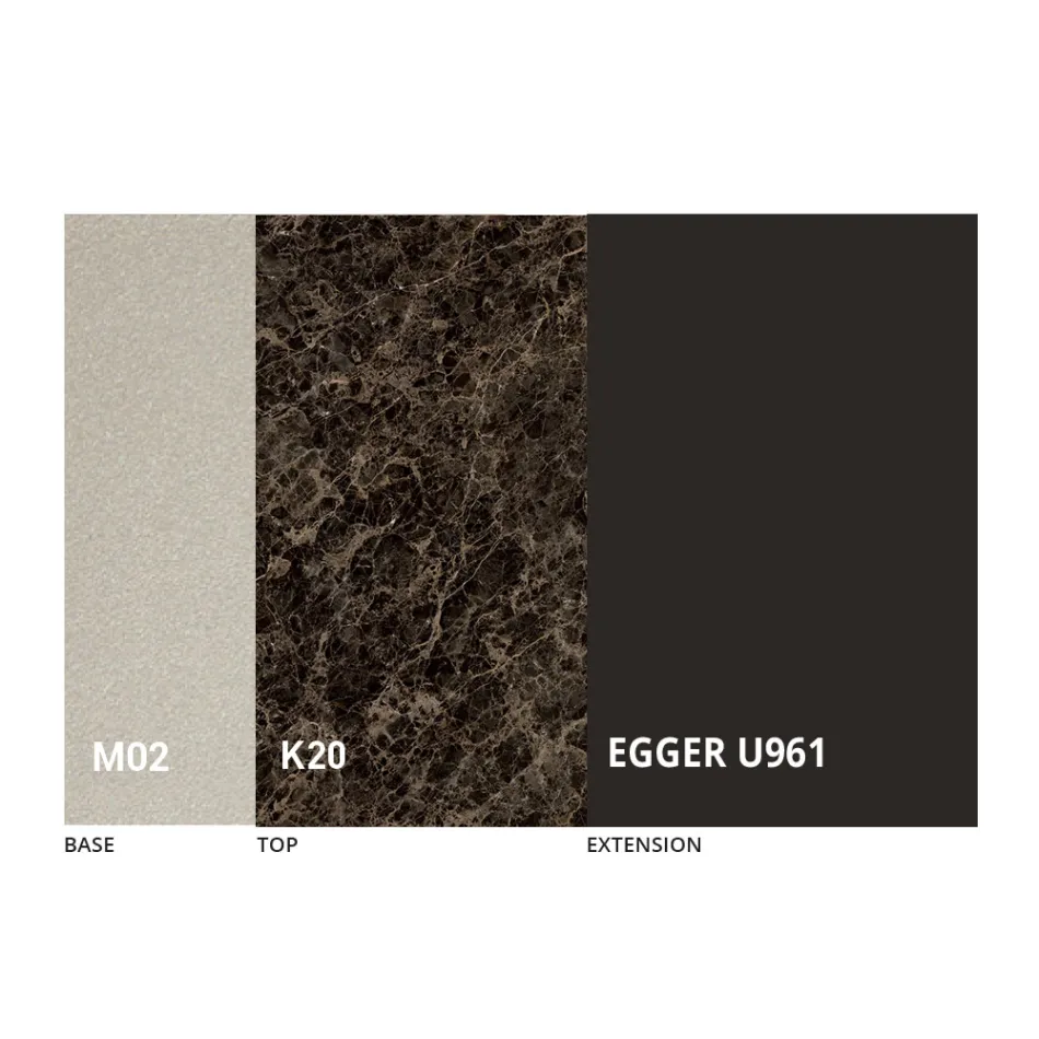 Wandelbarer Couchtisch im Metall- und Keramikdesign Made in Italy - Saturn Viadurini